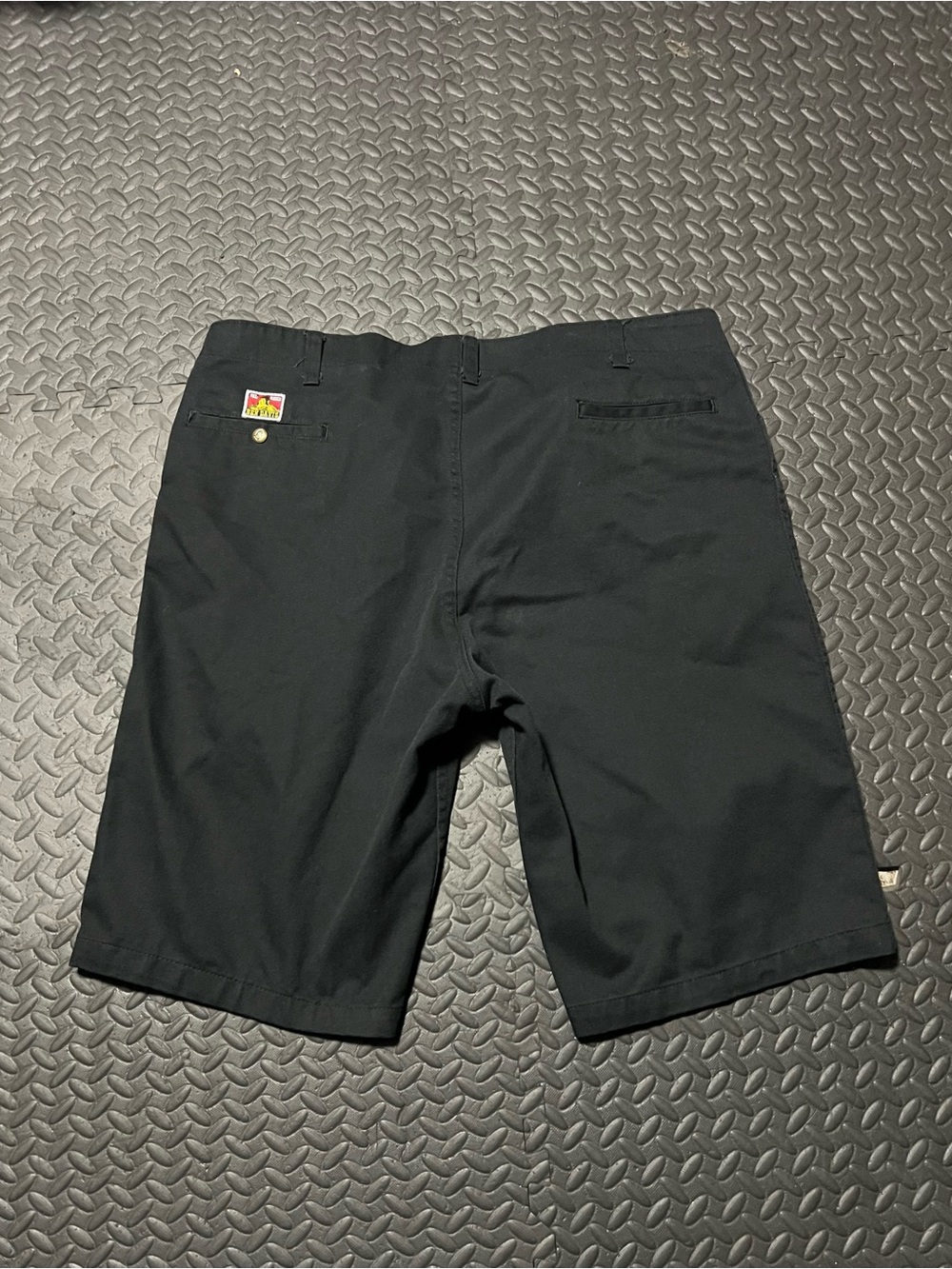 Ben Davis Black Workwear Cargo Shorts